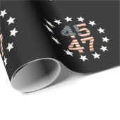 Trump 45 47 sterren  Amerikaanse vlag Cadeaupapier (Rol Hoek)