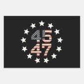 Trump 45 47 sterren  Amerikaanse vlag Inpakpapier Vel (Voorkant)