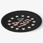 Trump 45 47 sterren Amerikaanse vlag Papieren Bordje (Gekanteld)