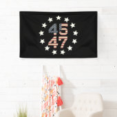 Trump 45 47 sterren  Amerikaanse vlag Spandoek (Insitu)
