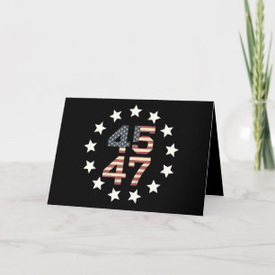 Trump 45 47 sterren vintage USA Amerikaanse vlag Bedankkaart