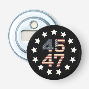 Trump 45 47 sterren vintage USA Amerikaanse vlag Button Flesopener