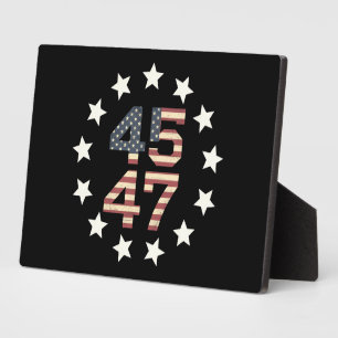 Trump 45 47 sterren vintage USA Amerikaanse vlag Fotoplaat