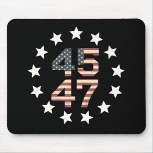 Trump 45 47 sterren vintage USA Amerikaanse vlag Muismat