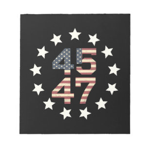 Trump 45 47 sterren vintage USA Amerikaanse vlag Notitieblok