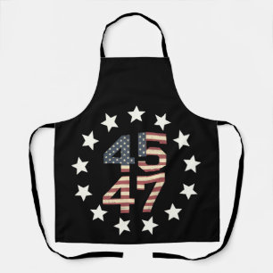 Trump 45 47 sterren vintage USA Amerikaanse vlag Schort
