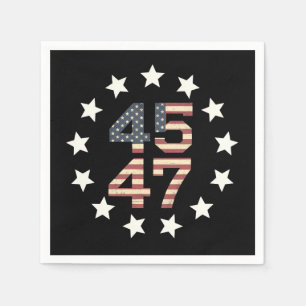 Trump 45 47 sterren vintage USA Amerikaanse vlag Servet