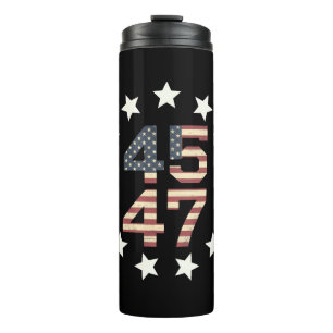 Trump 45 47 sterren vintage USA Amerikaanse vlag Thermosbeker