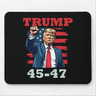 Trump 45-47 stoutmoedig presidentieel ontwerp voor muismat