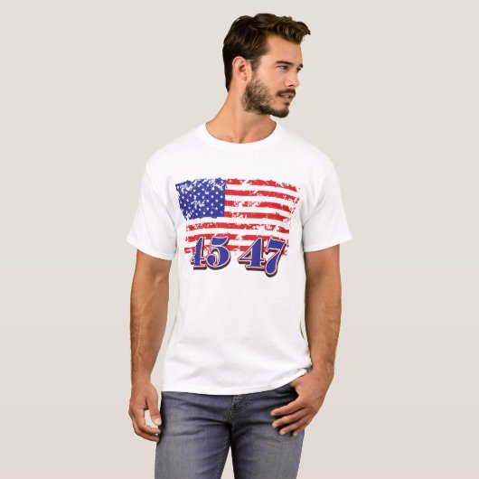 Trump 45 47 t-shirt (Voorkant volledig)