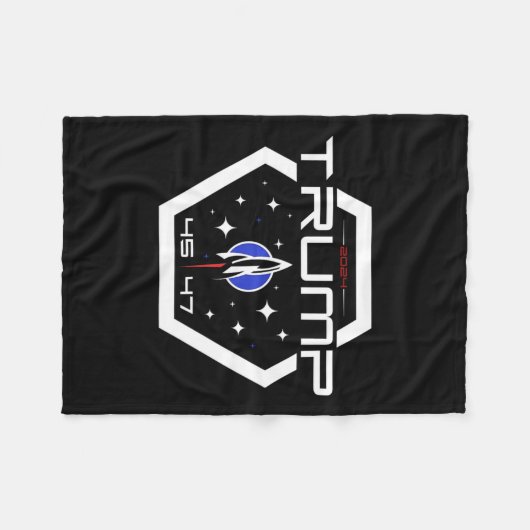 Trump 45 47 Trump retro futuristisch ontwerp Fleece Deken (Voorkant (Horizontaal))