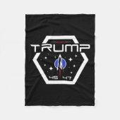 Trump 45 47 Trump retro futuristisch ontwerp Fleece Deken (Voorkant)