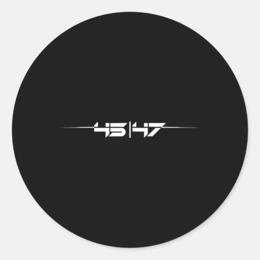 Trump 45 47 Trump retro futuristisch Ronde Sticker (Voorkant)