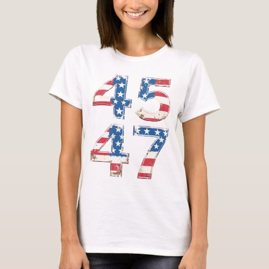 Trump 45 47 Tshirt (Voorkant)