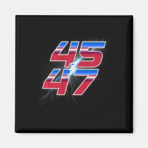 Trump 45 47 Verkiezingszege Racing Logo Style Magneet