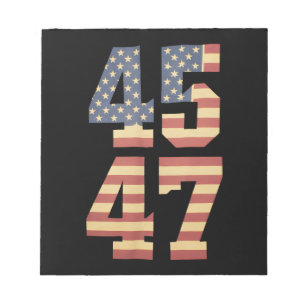 Trump 45 47 Vintage Amerika Vlag USA Notitieblok