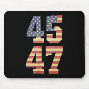 Trump 45 47 Vintage Amerika Vlag VSA Muismat