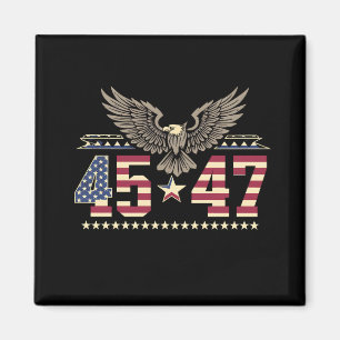 Trump 45 47 Vintage Amerikaanse USA Adelaar Vlag Magneet