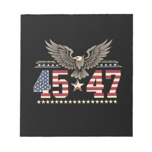 Trump 45 47 Vintage Amerikaanse USA Adelaar Vlag Notitieblok