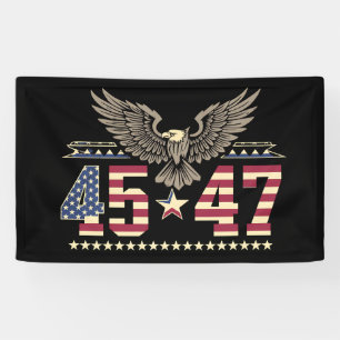 Trump 45 47 Vintage Amerikaanse USA Adelaar Vlag Spandoek