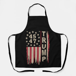 Trump 45 47 Vintage Retro Amerika USA Vlag Schort
