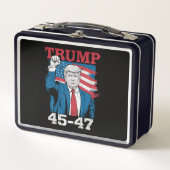 Trump 45 47 Vintage Retro USA Vlag van Amerika (Voorkant)