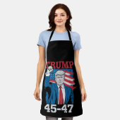 Trump 45 47 Vintage Retro USA Vlag van Amerika Schort (Gedragen)