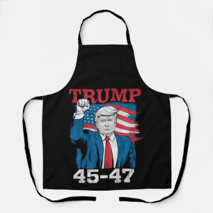 Trump 45 47 Vintage Retro USA Vlag van Amerika Schort