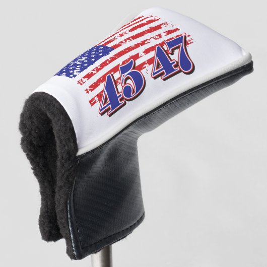 Trump 45 en 47 golfheadcover (3/4 voorkant)