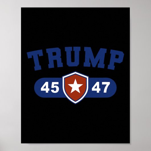 Trump 45 en Trump 47 Amerikaans groot Poster (Voorkant)