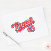 Trump 45! ovale sticker (Envelop)