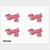 Trump 45! ovale sticker (Vel)