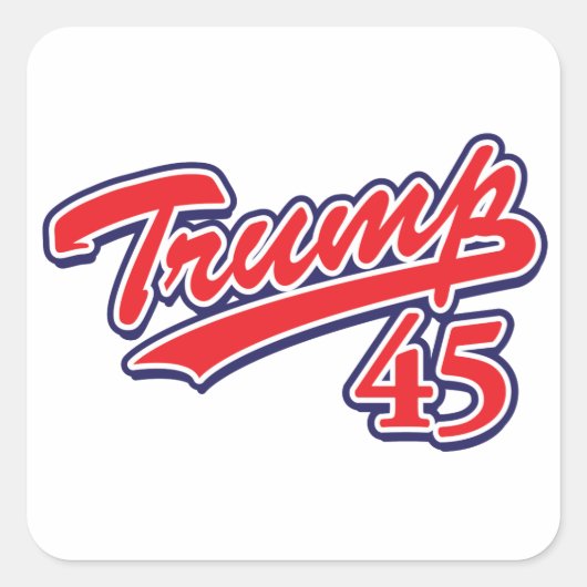 Trump-45-RED Vierkante Sticker (Voorkant)