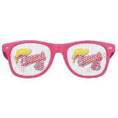 Trump-45-with-Hair Retro Zonnebril (Voorkant)