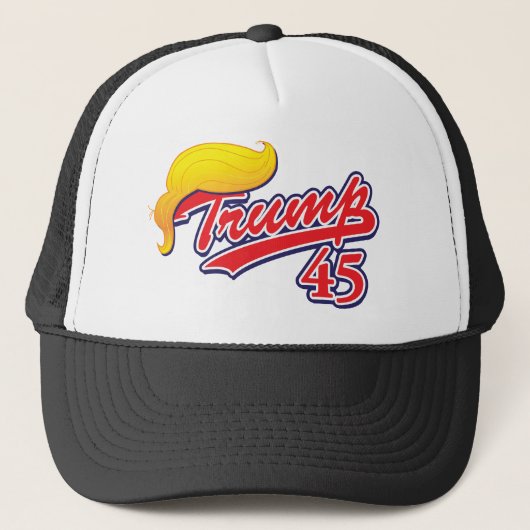Trump-45-with-Hair Trucker Pet (Voorkant)