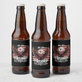 Trump 45e 47e President Flag 2025 Eagle America Bier Etiket (Flessen)