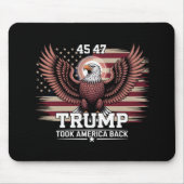 Trump 45e 47e President Flag 2025 Eagle America Muismat (Voorkant)