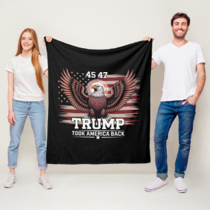 Trump 45e 47e President Vlag 2025 Adelaar Amerika Fleece Deken
