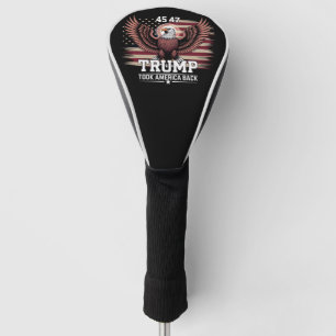 Trump 45e 47e President Vlag 2025 Adelaar Amerika  Golfheadcover