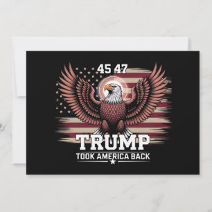 Trump 45e 47e President Vlag 2025 Adelaar Amerika  Kaart
