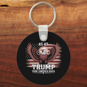 Trump 45e 47e President Vlag 2025 Adelaar Amerika  Sleutelhanger