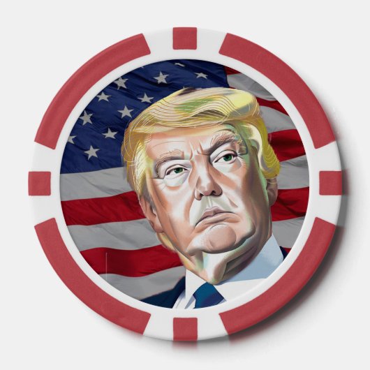 Trump 45ste President van de VS Poker Chips (Voorkant)