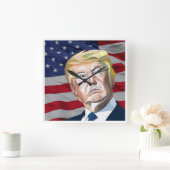 Trump 45ste President van de VS Vierkante Klok (Huis)