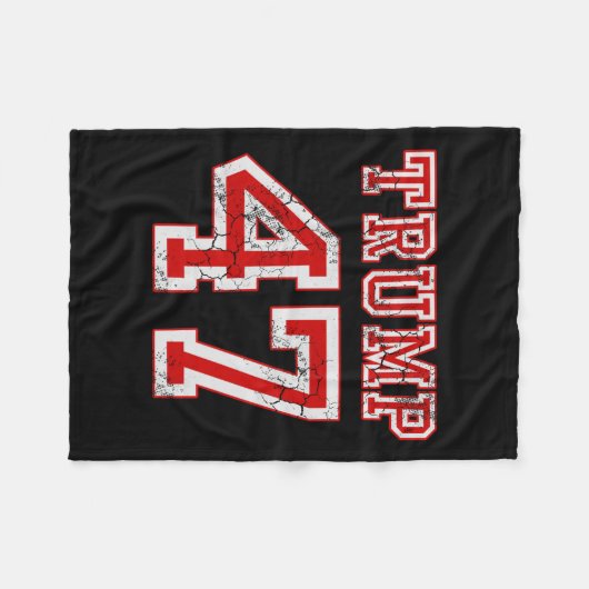 Trump 47 2024 Verkiezingen Republikeinse Conservat Fleece Deken (Voorkant (Horizontaal))