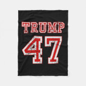 Trump 47 2024 Verkiezingen Republikeinse Conservat Fleece Deken (Voorkant)