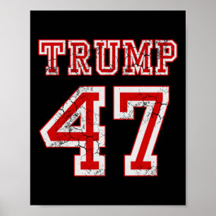Trump 47 2024 Verkiezingen Republikeinse Conservat Poster