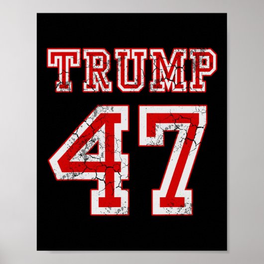 Trump 47 2024 Verkiezingen Republikeinse Conservat Poster (Voorkant)
