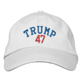 TRUMP 47 Alternatieve Kleding Basis Verstelbaar Pe Geborduurde Pet (Voorkant)