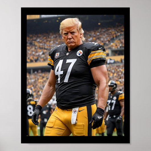 Trump 47 Fittsburgh voetballer grappig Poster (Voorkant)