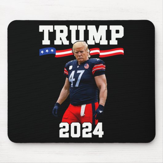 Trump 47 Football Jersey 2024 Amerikaanse vlag Tru Muismat (Voorkant)
